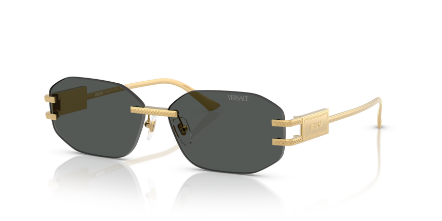 VERSACE-2274/S 100287 GOLD(DARK GREY 58*13, , hi-res image number 0