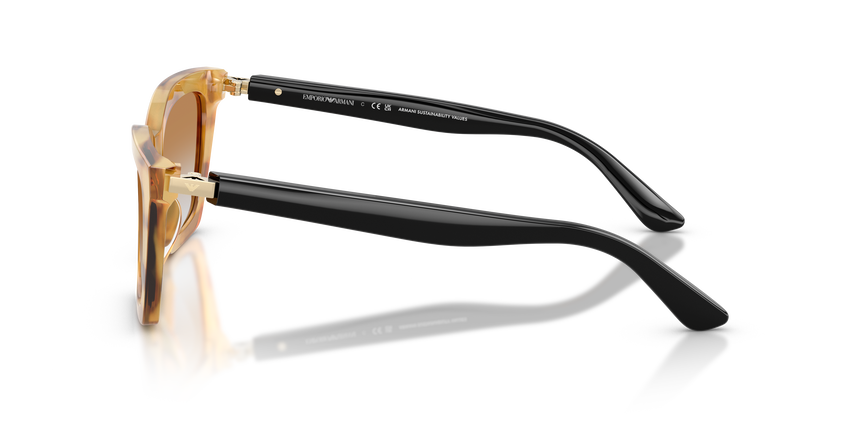 EMPORIO-4250U/S 62692Q SHINY STRIPED HONEY(CLEAR GRADIENT OCHRE 54*16, , hi-res image number 2