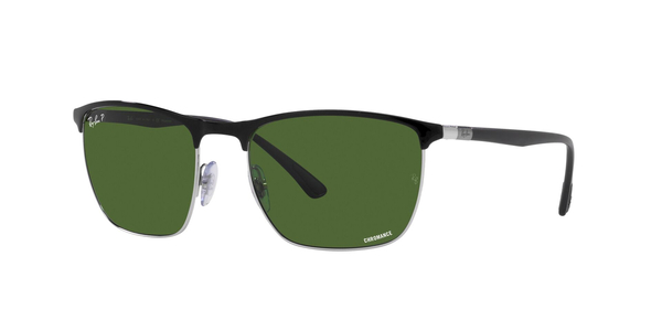 RB-3686 9144P1 BLACK ON SILVER(POLAR DARK GREEN 57*19, Negre, hi-res 0