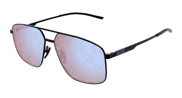 gucci-1676s/s 005 black-black-violet 60*14