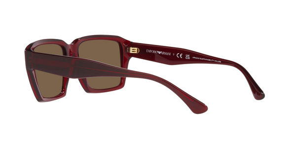 EMPORIO-4186/S 507573 SHINY TRANSPARENT RED(DARK BROWN 58*17, Vermell, hi-res 7