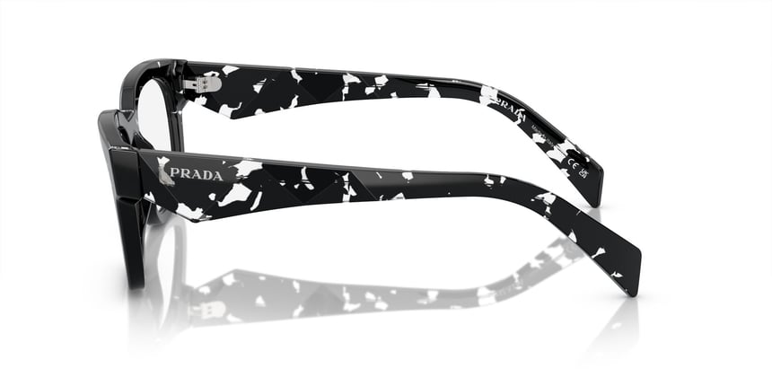 PRADA-A10V/G 15O1O1 HAVANA BLACK/TRANSPARENT 51*20, Transparent negre havana, hi-res image number 2
