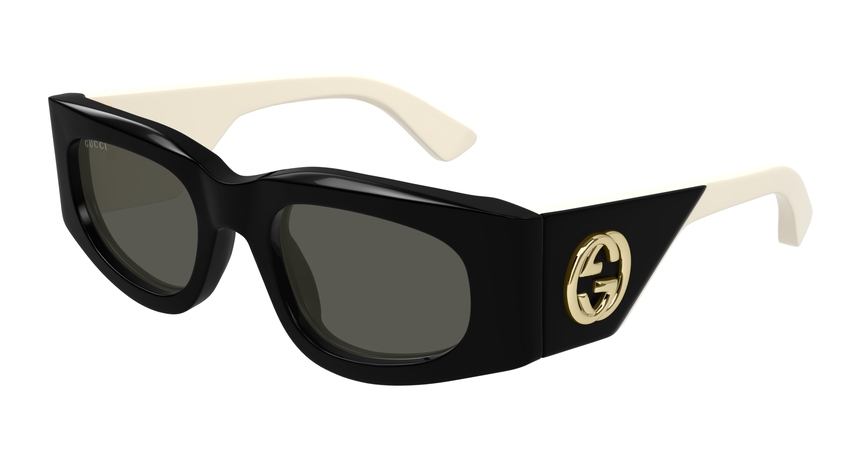 GUCCI-1664S/S 001 BLACK-IVORY-GREY 51*21, , hi-res image number 0
