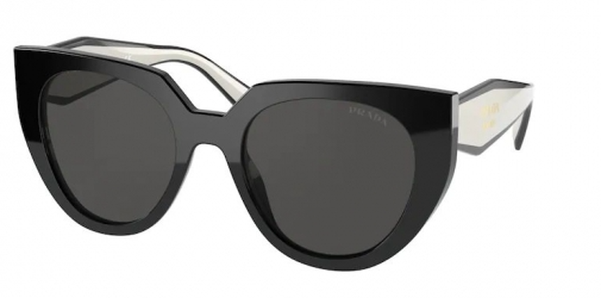 PRADA-14WS/S 09Q5S0 BLACK/TALC(DARK GREY 52*20, Negre, hi-res image number 0