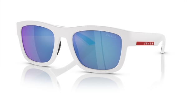 PRADA-SPORT-01ZS/S TWK08R WHITE RUBBER(LIGHT GREEN MIRROR BLUE 56*21, Goma blanc, hi-res 0