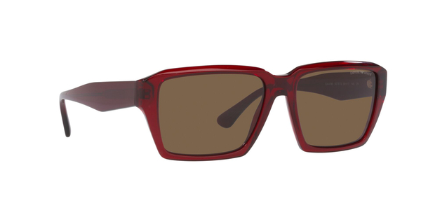 EMPORIO-4186/S 507573 SHINY TRANSPARENT RED(DARK BROWN 58*17, Vermell, hi-res 1