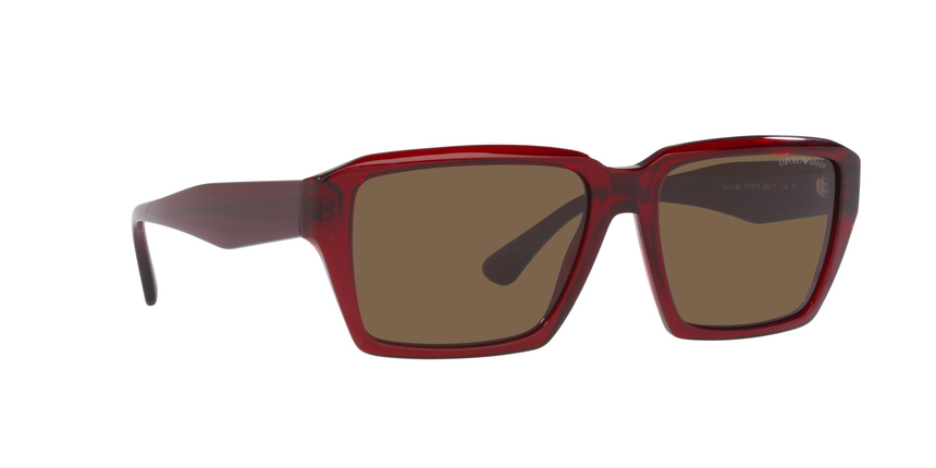 EMPORIO-4186/S 507573 SHINY TRANSPARENT RED(DARK BROWN 58*17, Vermell, hi-res image number 1