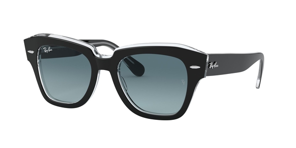 RB-2186 12943M BLACK ON TRASPARENT(BLUE GRADIENT GREY 52*20, Negre | Transparent, hi-res 0