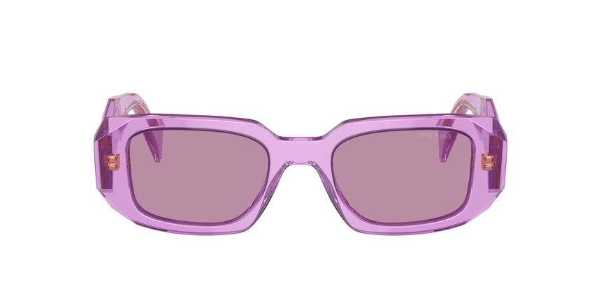 PRADA-17WS/S 13R07Q TRANSPARENT AMETHYST/DARK VIOLET MIRROR SILVER INT 49*20, Amatista transparent, hi-res image number 1
