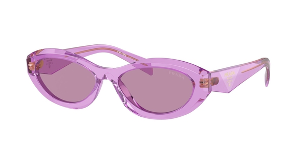 PRADA-26ZS/S 13R07Q TRANSPARENT AMETHYST/DARK VIOLET MIRROR SILVER INT 55*16, Amatista transparent, hi-res 0