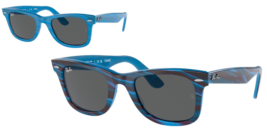 RB-2140 1409B1*3N PHOTO STRIPED BLUE (DARK GREY change collection 50*22, Photo blau a ratlles, hi-res image number 0