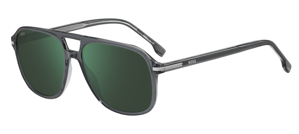 BOSS-1751/S CBL*MT GREY CRYSTAL(GREEN MIRROR 57*16, Gris | Transparent, hi-res 0
