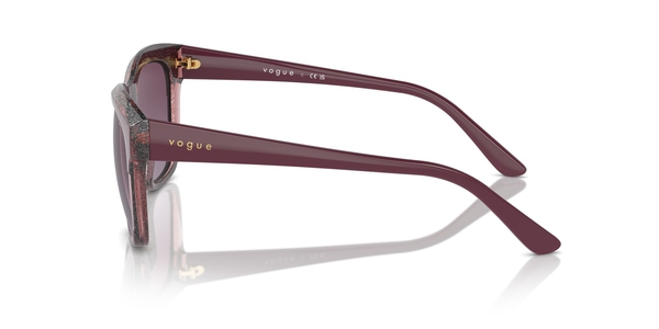 VOGUE-5557/S 31408H PURPLE/TRANSP PURPLE GLITTER(VIOLET GRADIENT 54*19, Violeta | Violeta transparente, hi-res 2