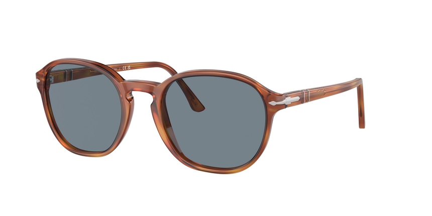 PERSOL-3343S/S 96/56 TERRA DI SIENA(LIGHT BLUE 53*21, Marró, hi-res image number 0