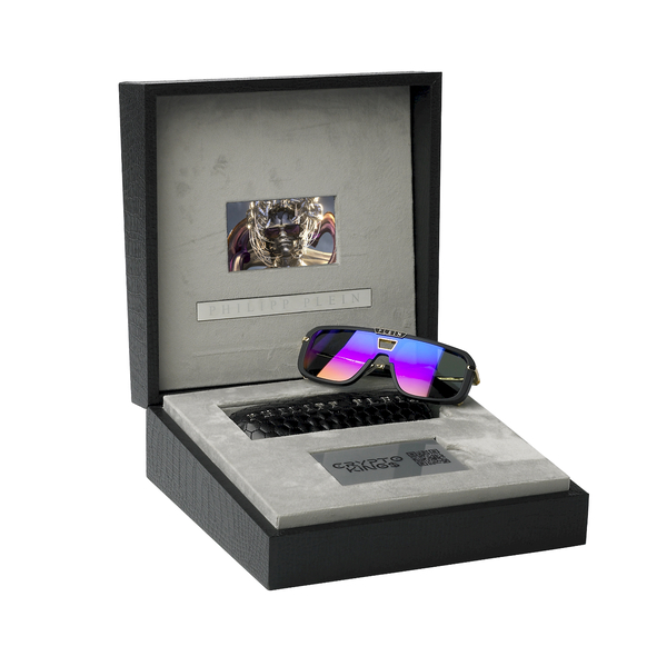 PHILIPP-PLEIN-SPP008M/S 703V*2 MAT GREY/ GOLD(GRADIENT SMOKE RED 99*0, Daurat-Negre, hi-res 1
