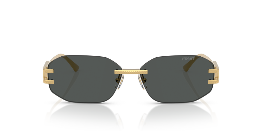 VERSACE-2274/S 100287 GOLD(DARK GREY 58*13, , hi-res image number 1
