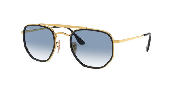 RB-3648M 91673F GOLD (CLEAR GRADIENT BLUE) 52*23, Daurat-Negre, hi-res 0
