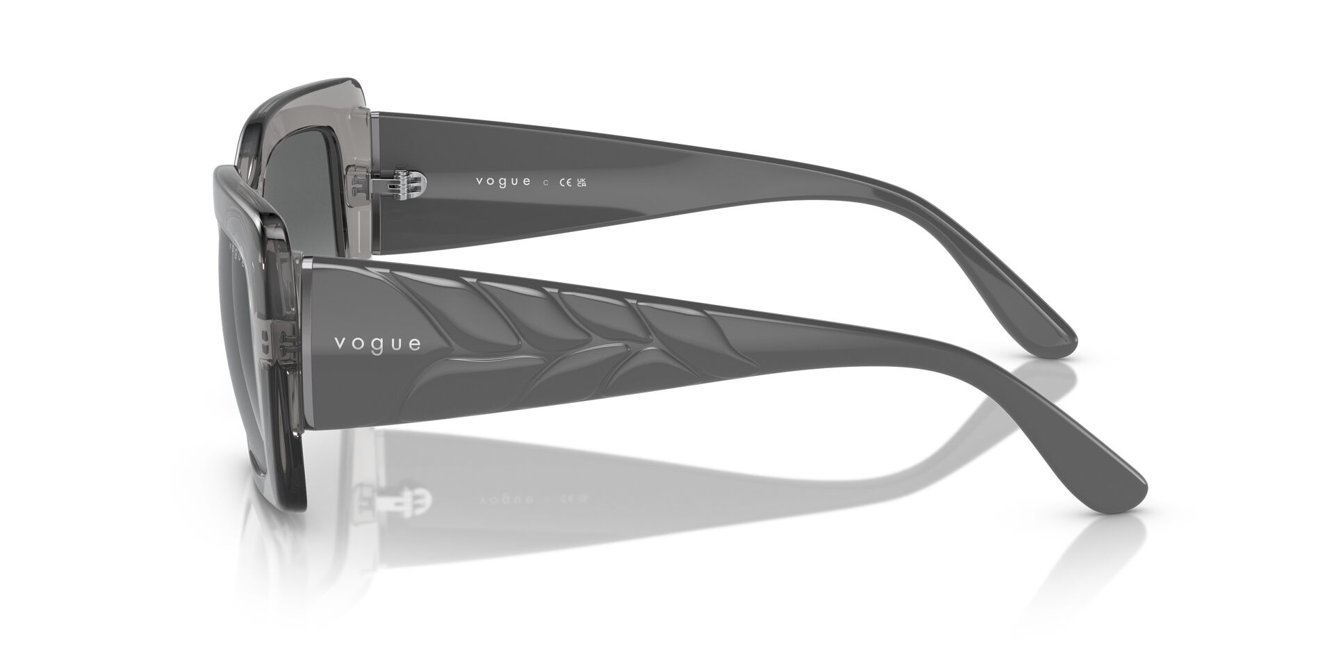VOGUE-5481/S 272611 TRANSPARENT GREY(GRADIENT GREY 52*21, Gris transparent, hi-res image number 2