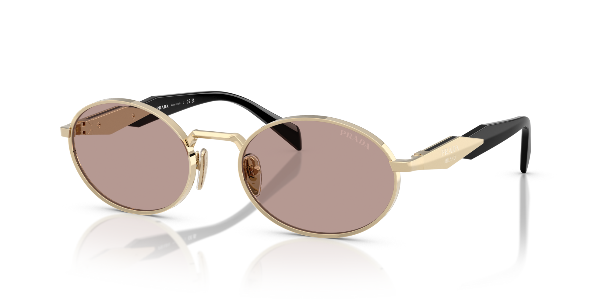 PRADA-65ZS/S ZVN20I PALE GOLD/LIGHT PURPLE 55*20, , hi-res image number 0