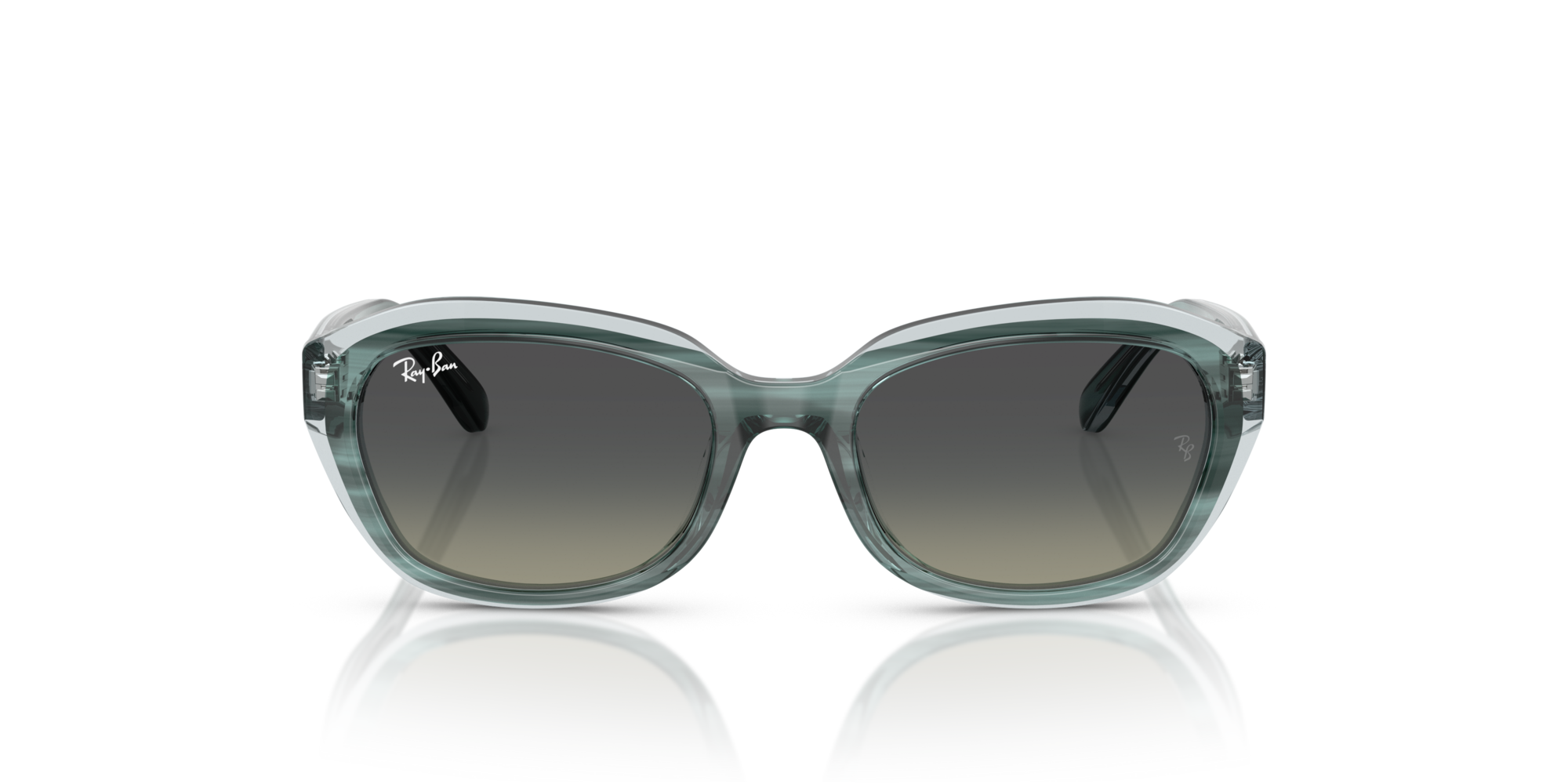 RJ-9081S 717511 STRIPED GREEN ON TRASP GREEN(GRADIENT GREY 48*17, Verd a ratlles | Verd transparent, hi-res image number 1