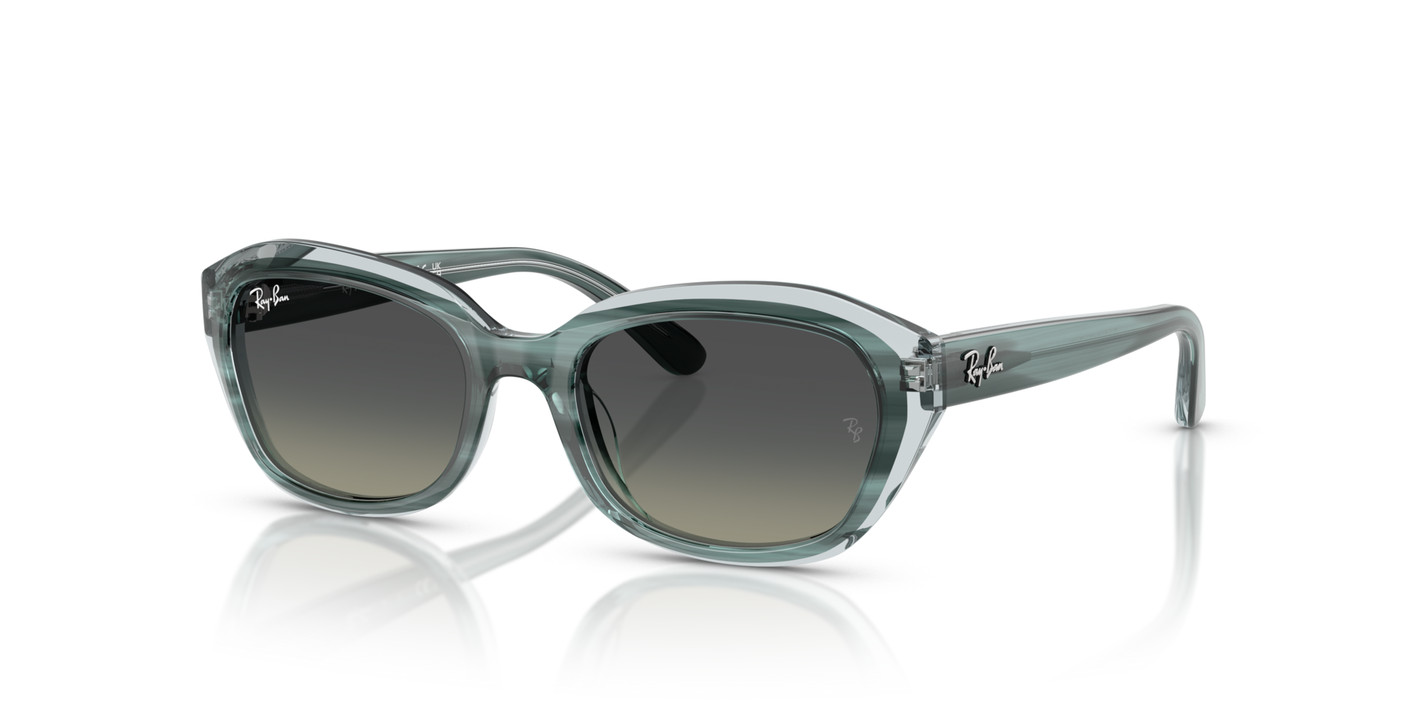 RJ-9081S 717511 STRIPED GREEN ON TRASP GREEN(GRADIENT GREY 48*17, Verd a ratlles | Verd transparent, hi-res image number 0