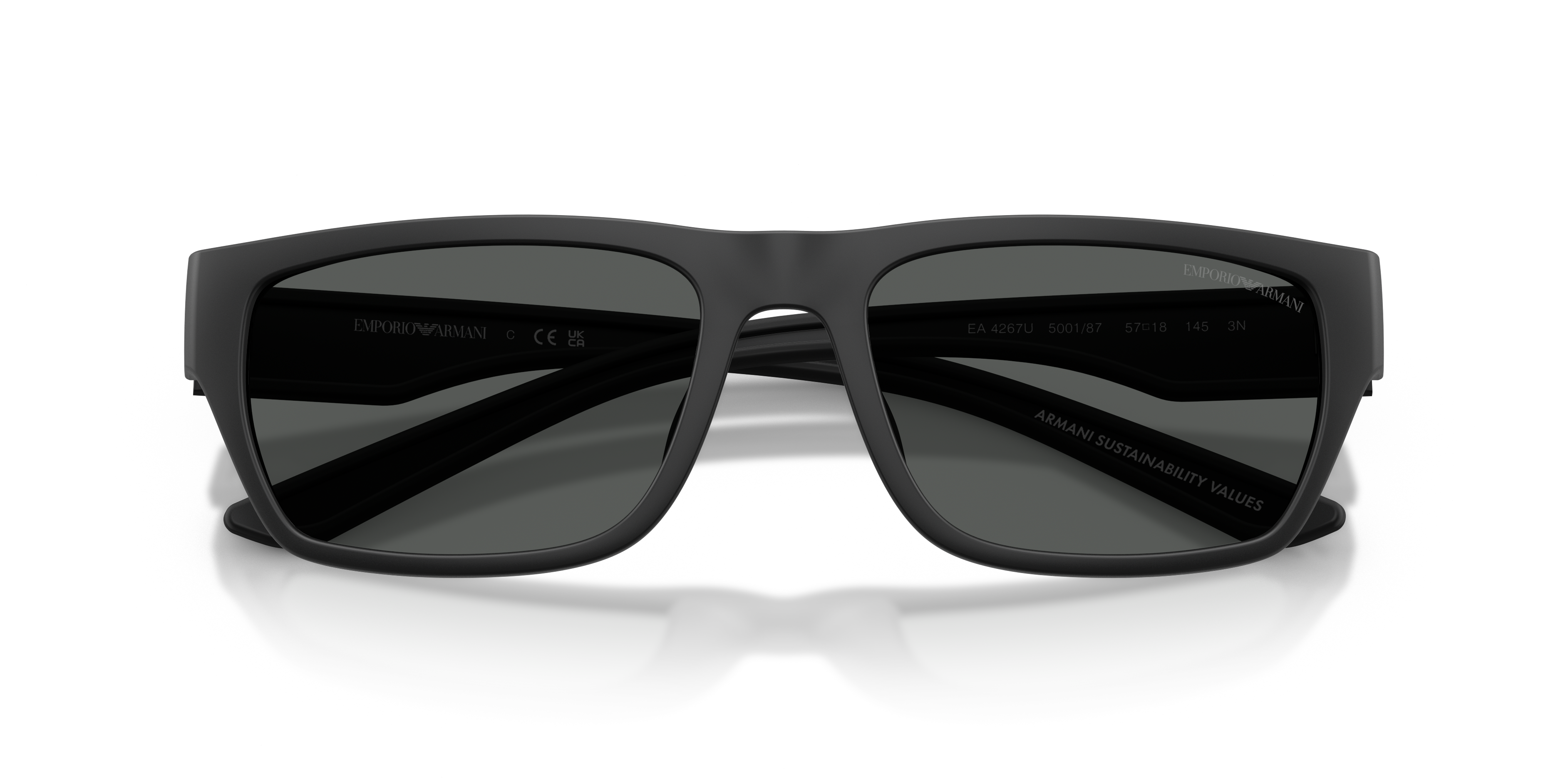EMPORIO-4267U/S 500187 RUBBERIZED MATTE BLACK(DARK GREY 57*18, , hi-res image number 4