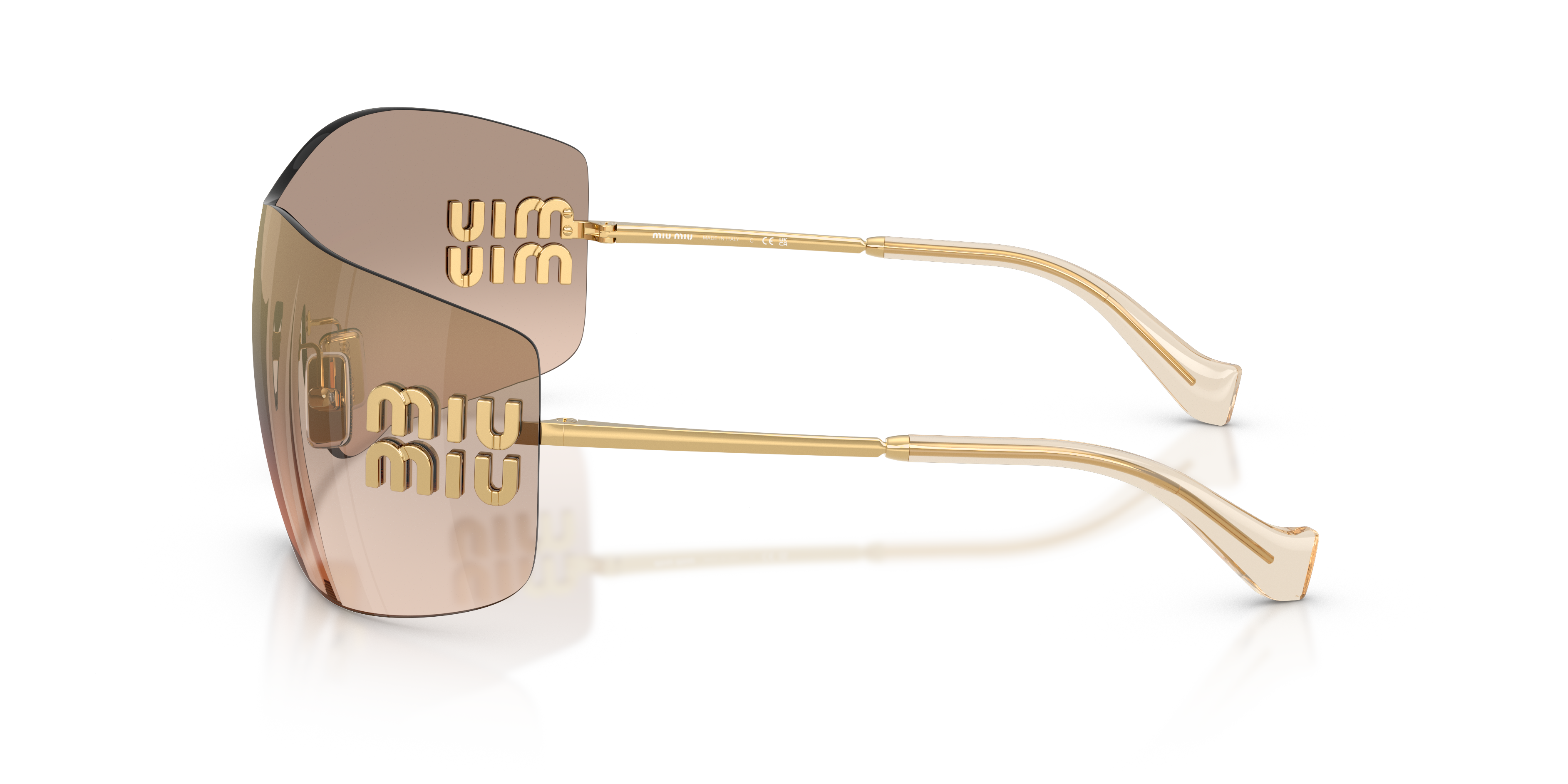 MIUMIU- B53S/S 5AK20P GOLD(LIGHT BROWN MIRROR BRONZE GRAD 44*0, , hi-res image number 2