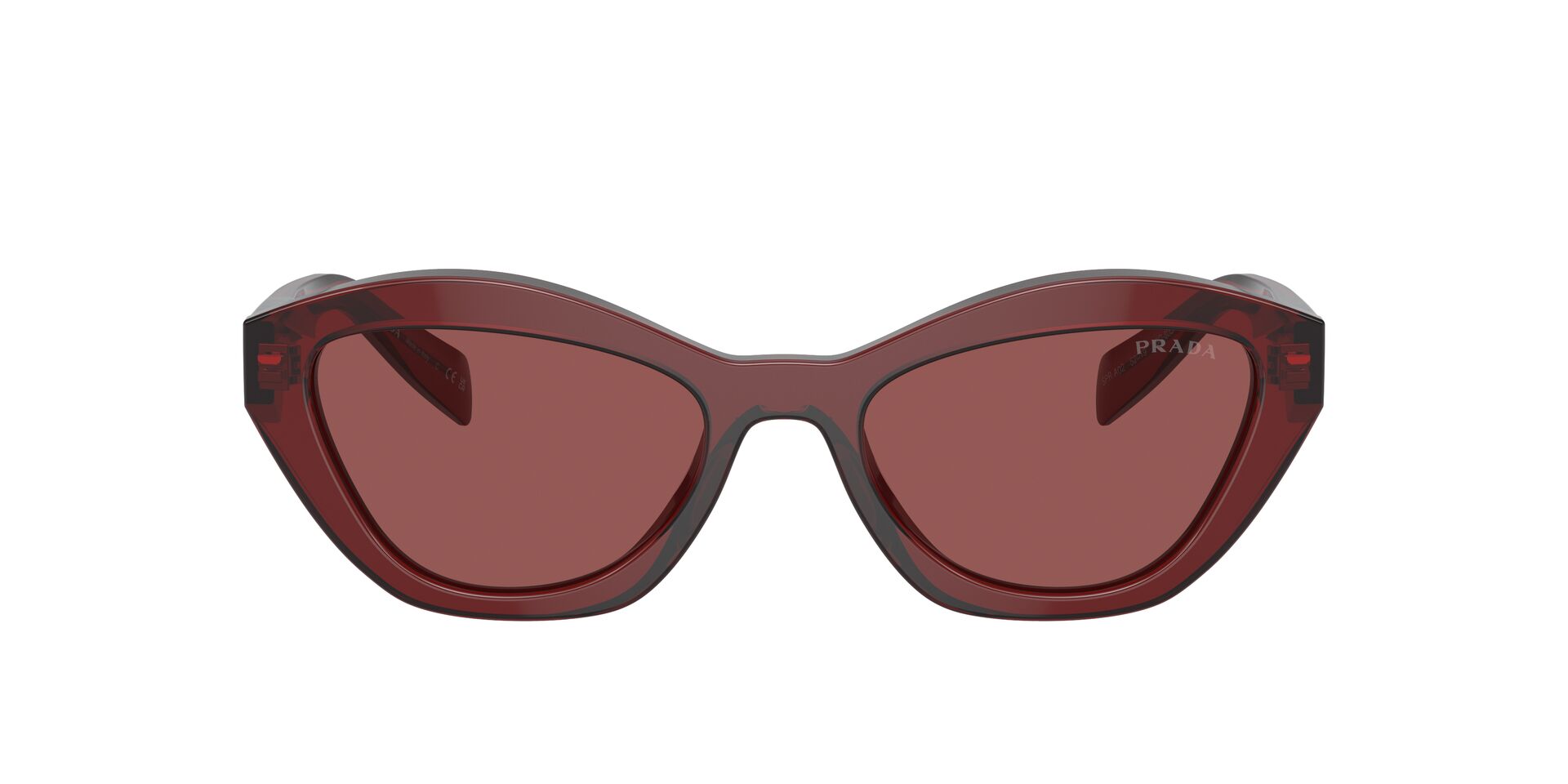 PRADA-A02S/S 18O80B RED TRANSPARENT(DARK VIOLET 52*19, Vermell transparent, hi-res image number 1