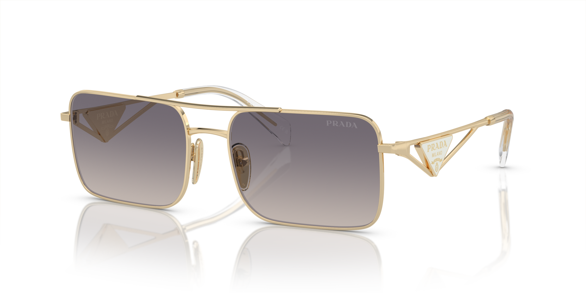 PRADA-A52/S ZVN30C GOLD (BLUE GRAD MIRROR SILVER 56*17, , hi-res image number 0