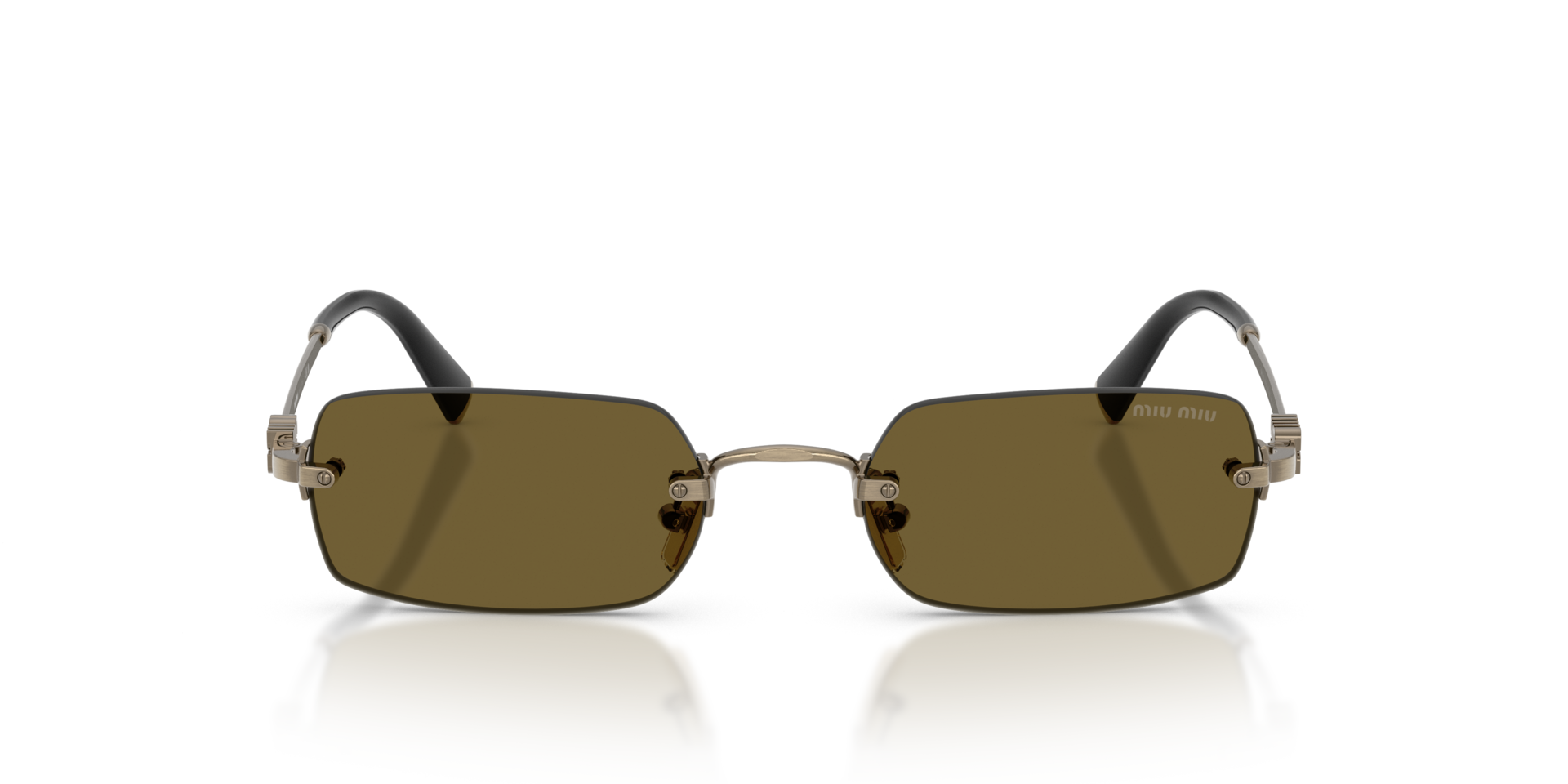 MIUMIU-B50S/S 26C09Z OLD GOLD(DARK BROWN 50*20, Plata, hi-res image number 2