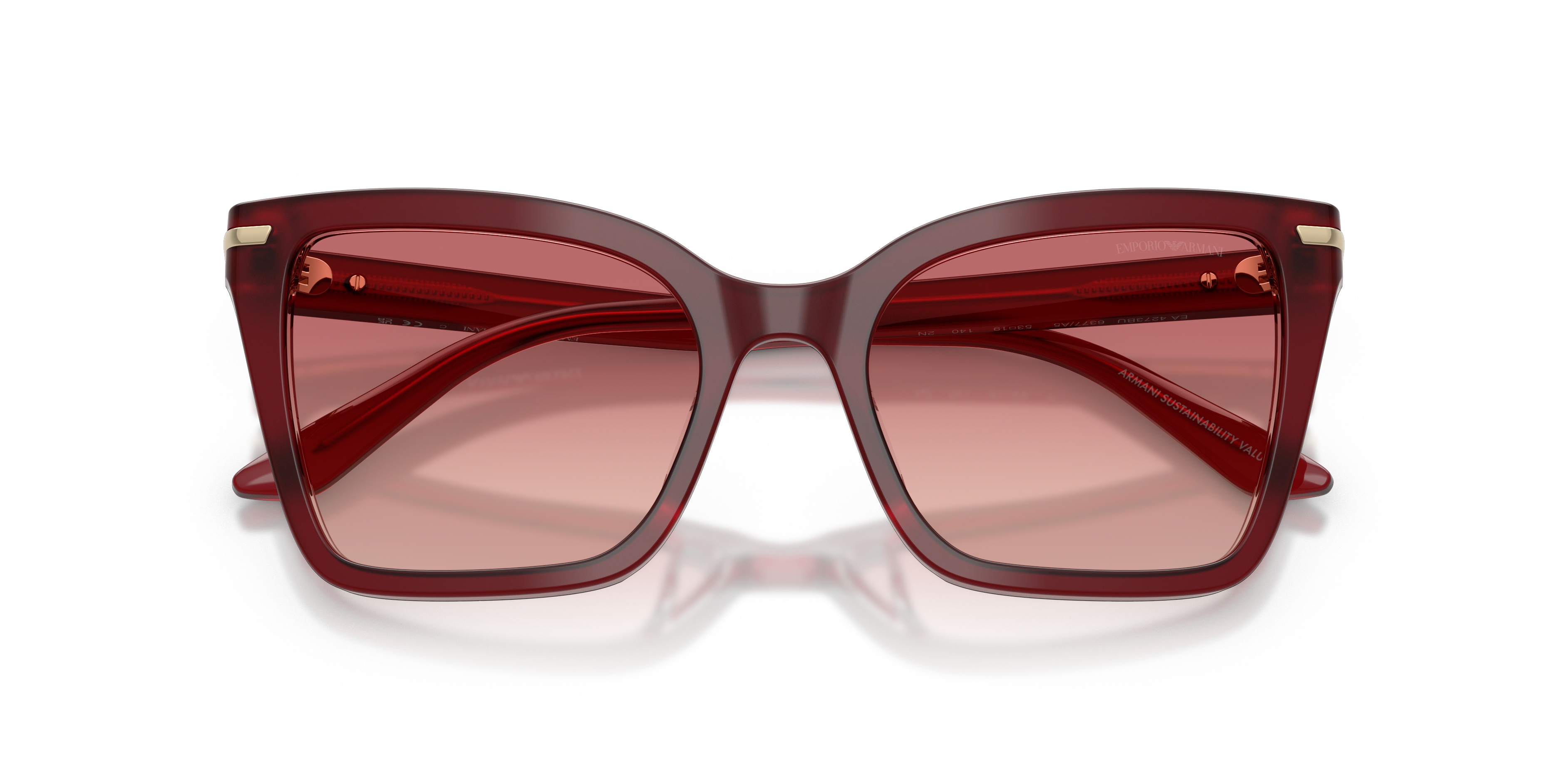 EMPORIO-4273BU/S 6377A5 SHINY BORDEAUX(PINK GRADIENT RED 53*19, , hi-res image number 4