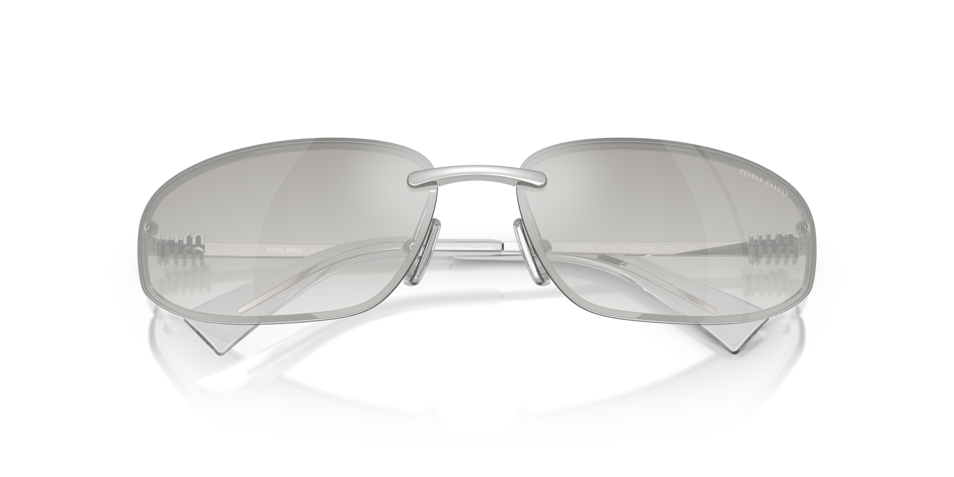 MIUMIU-A50S/S 1BC-8H1 PLATA(MARRON) 69*15, Plata, hi-res image number 3