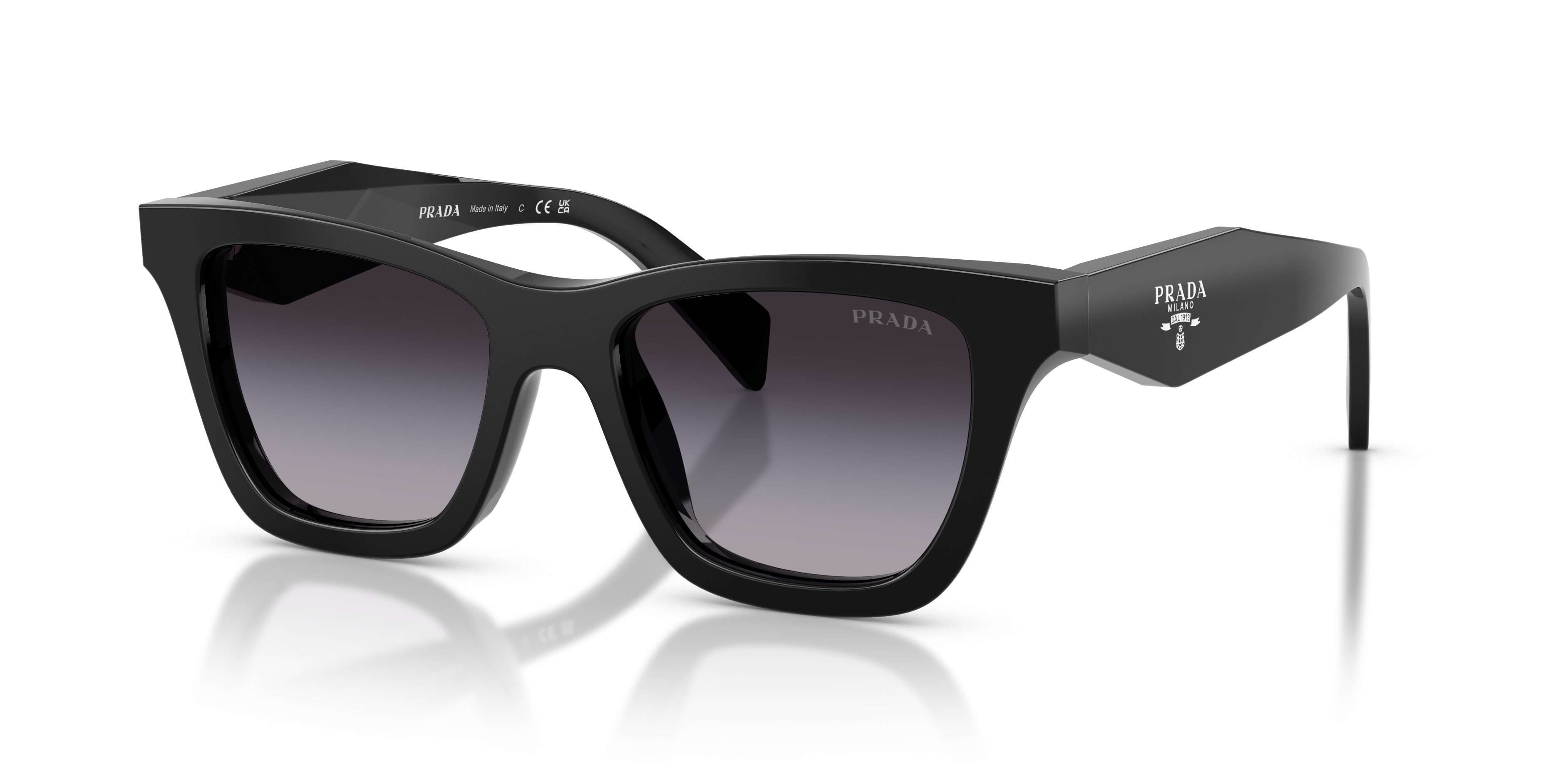 PRADA- C07S/S 16K90A BLACK(GREY GRADIENT 51*18, , hi-res image number 0