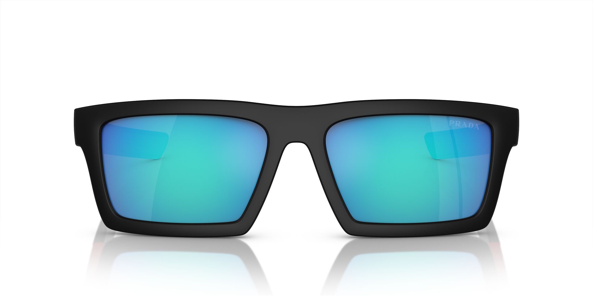PRADA-SPORT-02ZSU/S 1BO08R MATTE BLACK(LIGHT GREEN MIRROR BLUE 55*18, Negre mat, hi-res image number 1