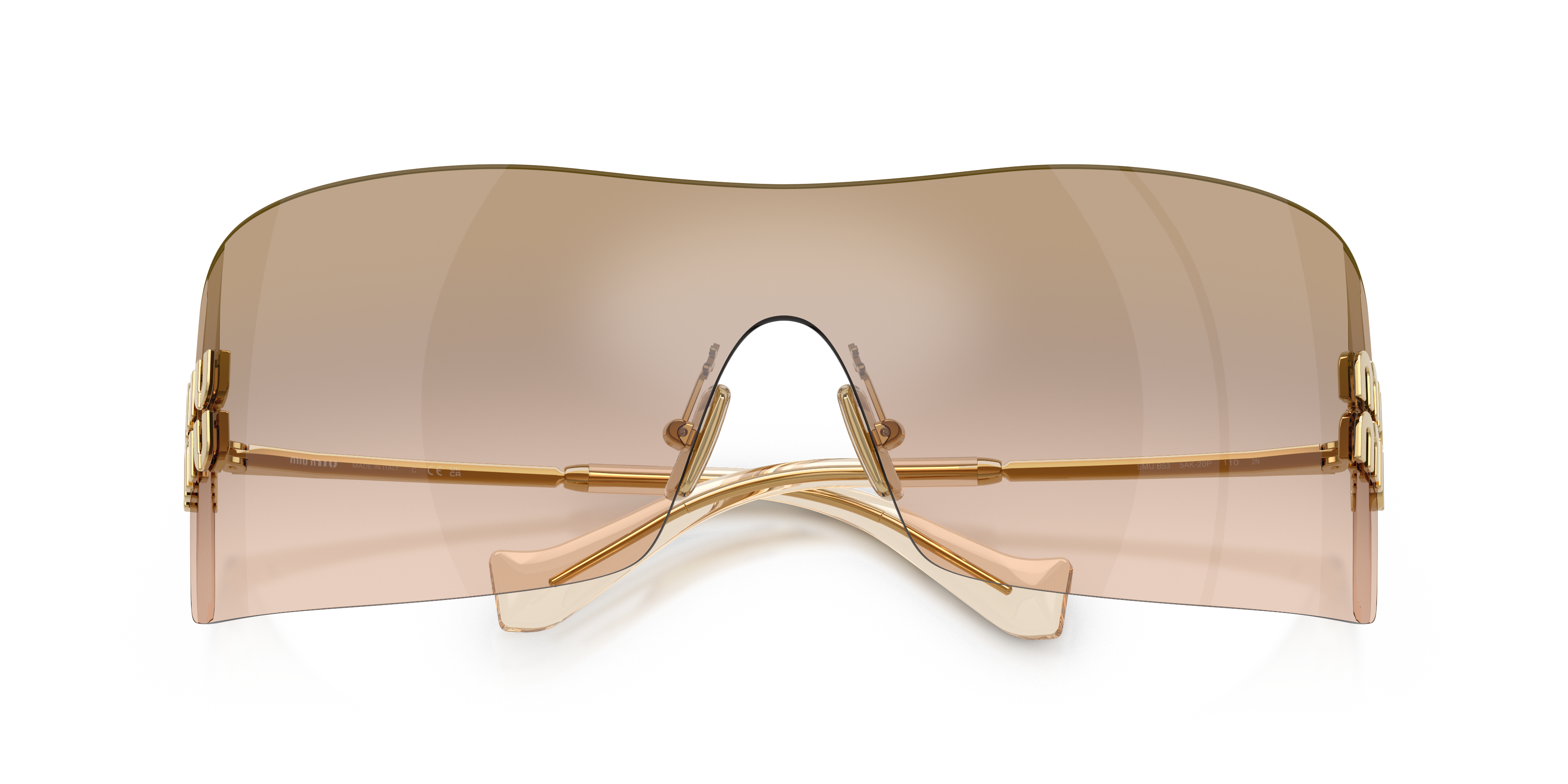 MIUMIU- B53S/S 5AK20P GOLD(LIGHT BROWN MIRROR BRONZE GRAD 44*0, , hi-res image number 4