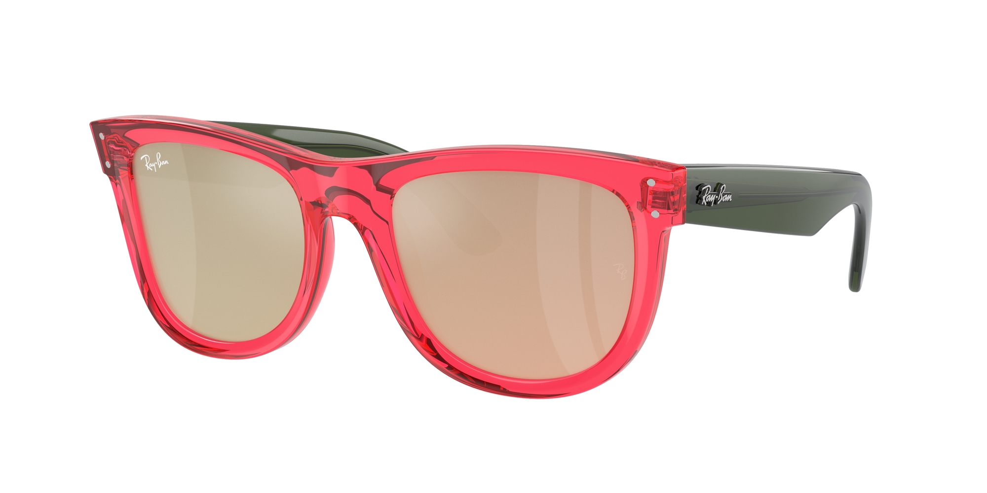 RB-0502S 6713/20 ROJA/NEGRA(ROJO ESPEJO) 50*22, Vermell transparent, hi-res image number 0