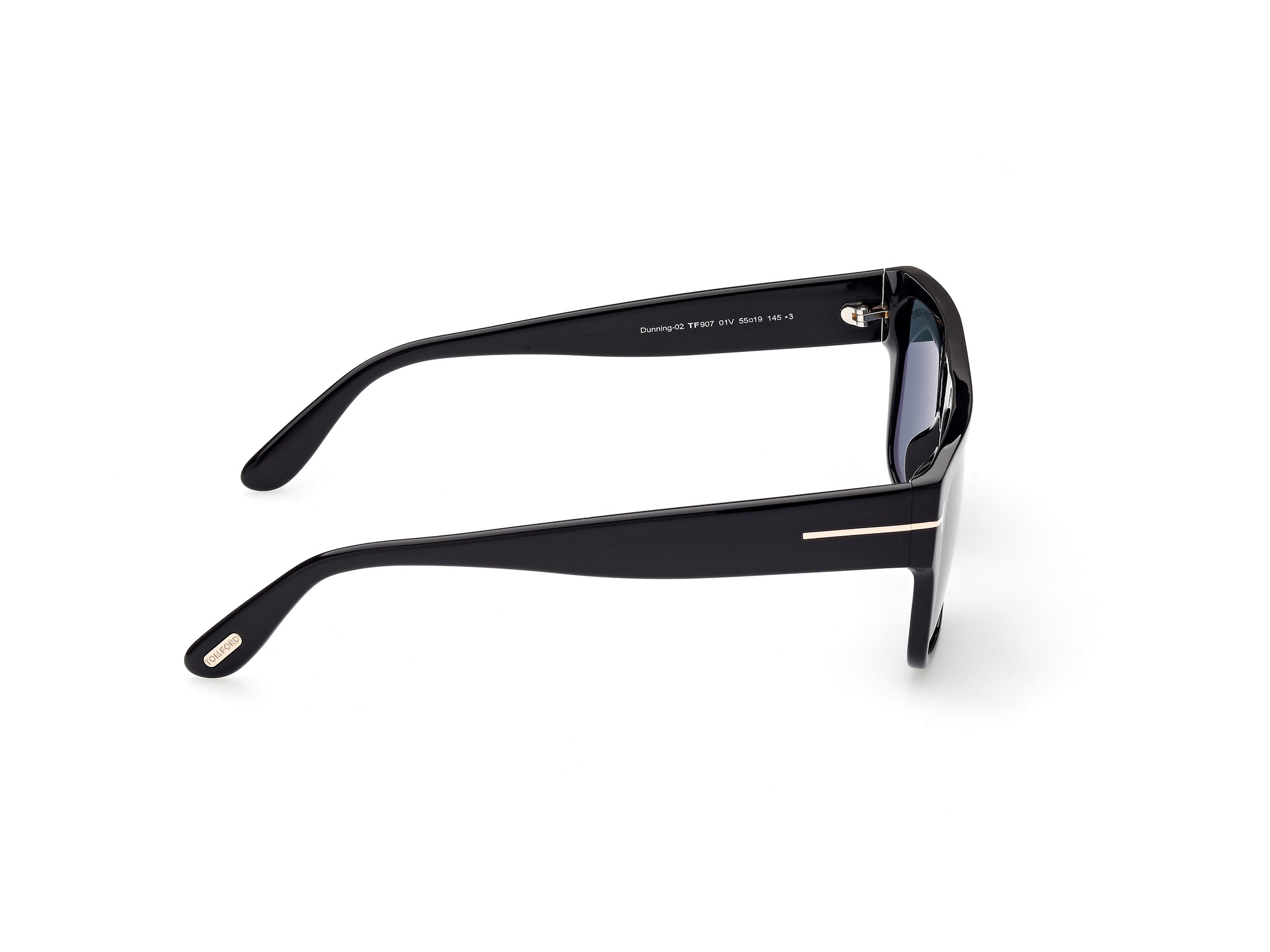 TOMFORD-0907/S 01V shiny black  (blue 55*19, Negre, hi-res image number 6