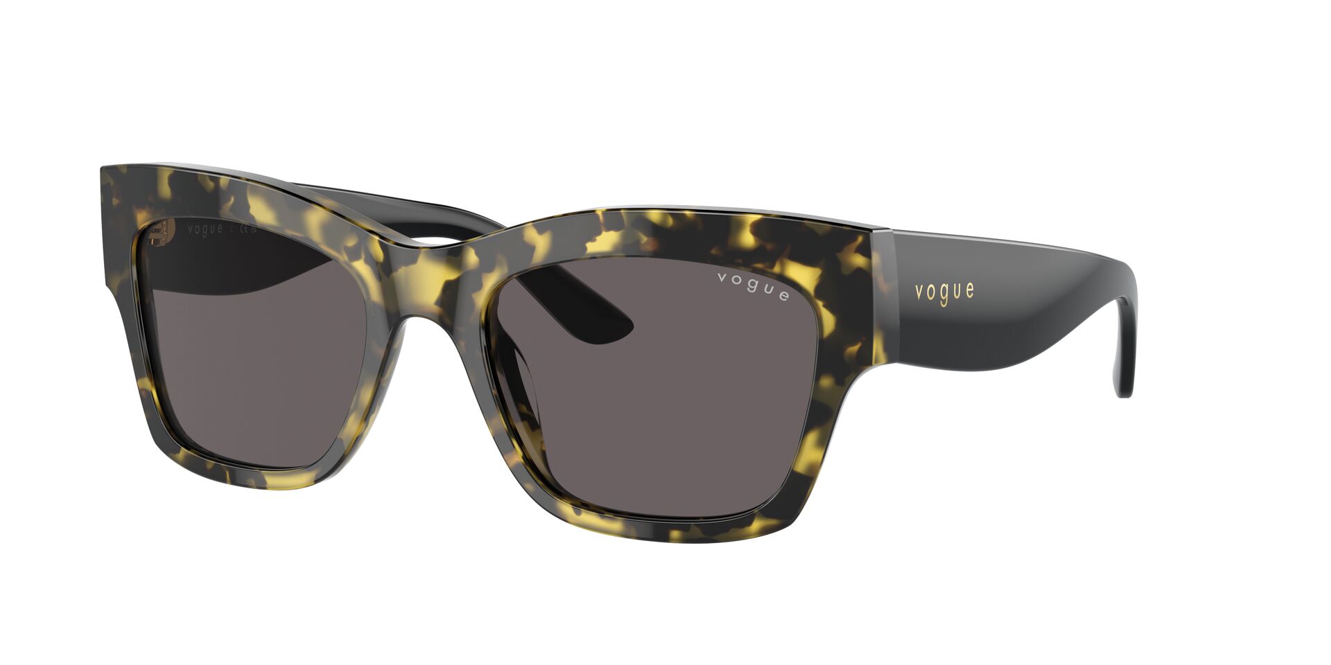 VOGUE-5524/S 309187 YELLOW TORTOISE(BLACK SMOKE 54*20, Negre | Groc, hi-res image number 0