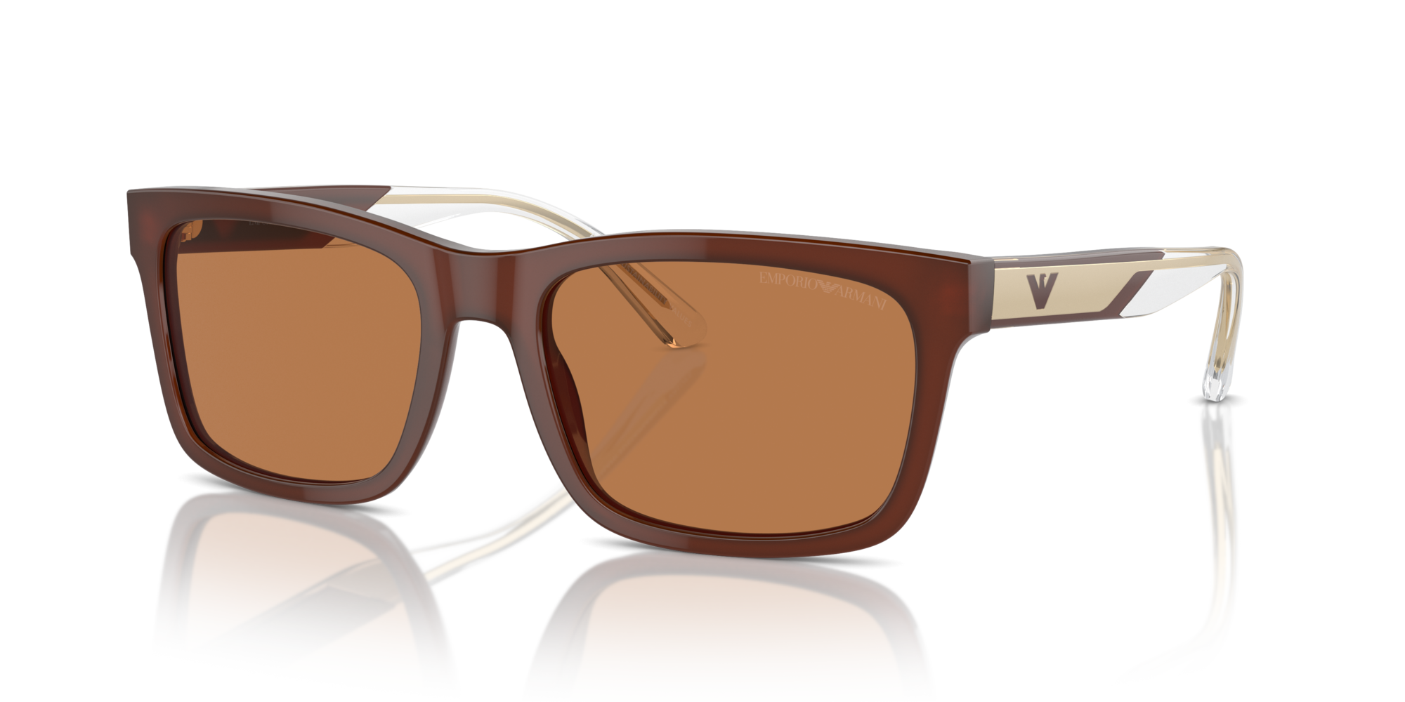 EMPORIO-4224/S 609573 SHINY OPALINE BROWN(BROWN 57*19, Marró, hi-res image number 0