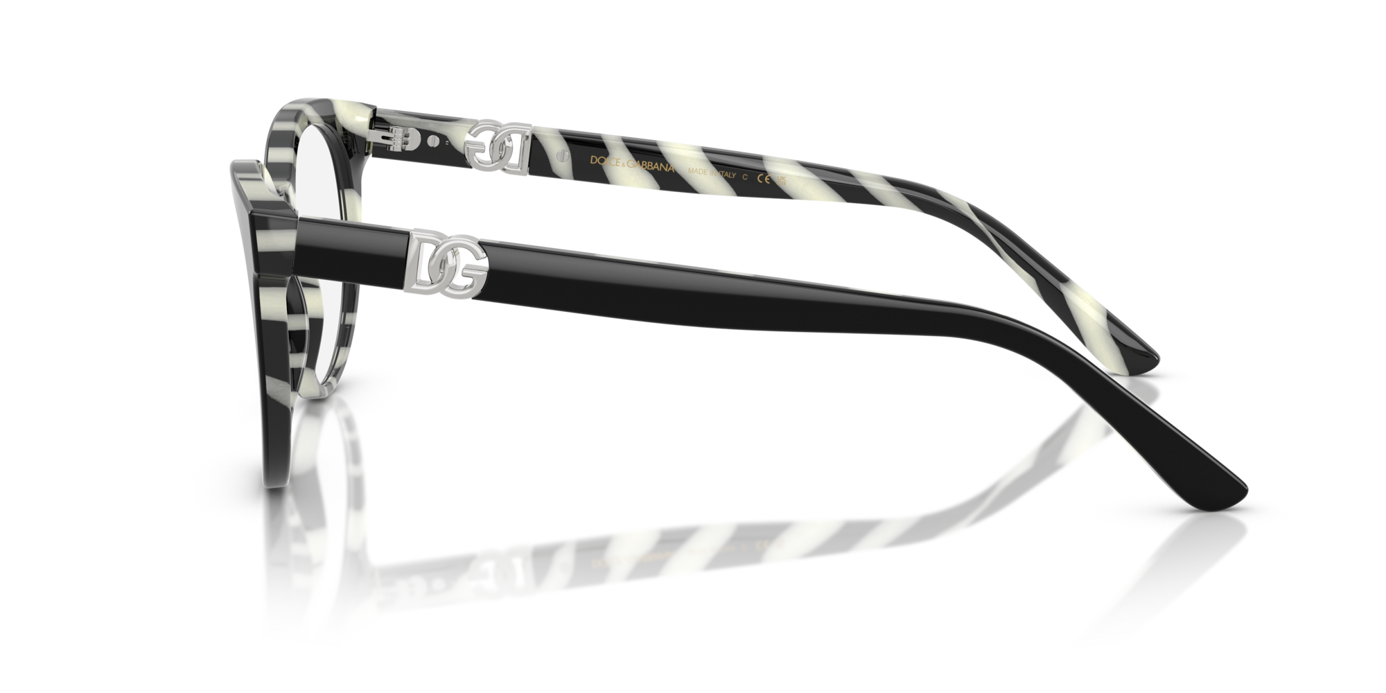 GABBANA-3399/G 3372 BLACK ON ZEBRA 52*20, , hi-res image number 2