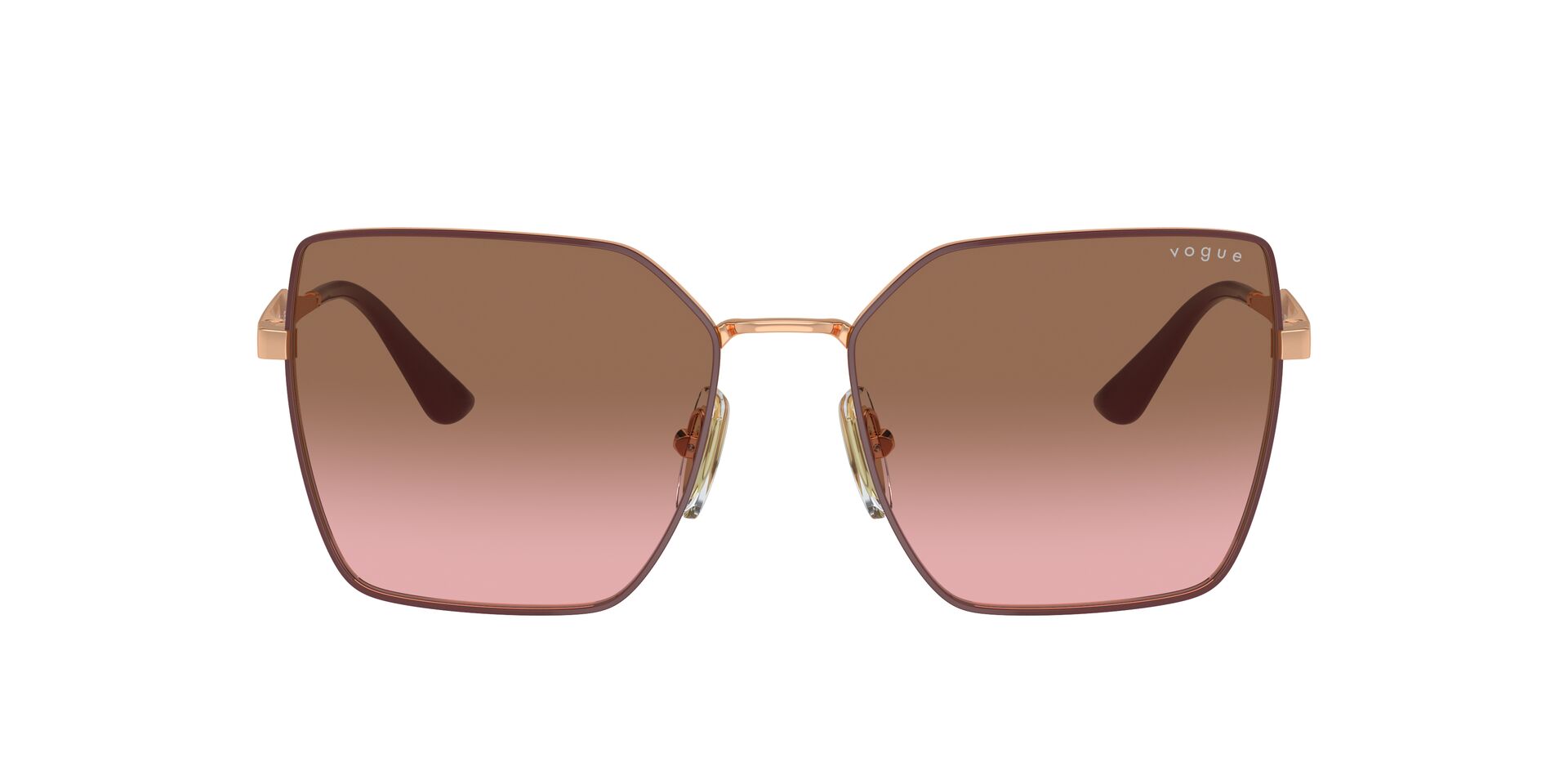 VOGUE-4284/S 518214 TOP BORDEAUX/ROSE GOLD(PINK GRADIENT BROWN 56*17, Vermell | Or rosa, hi-res image number 1