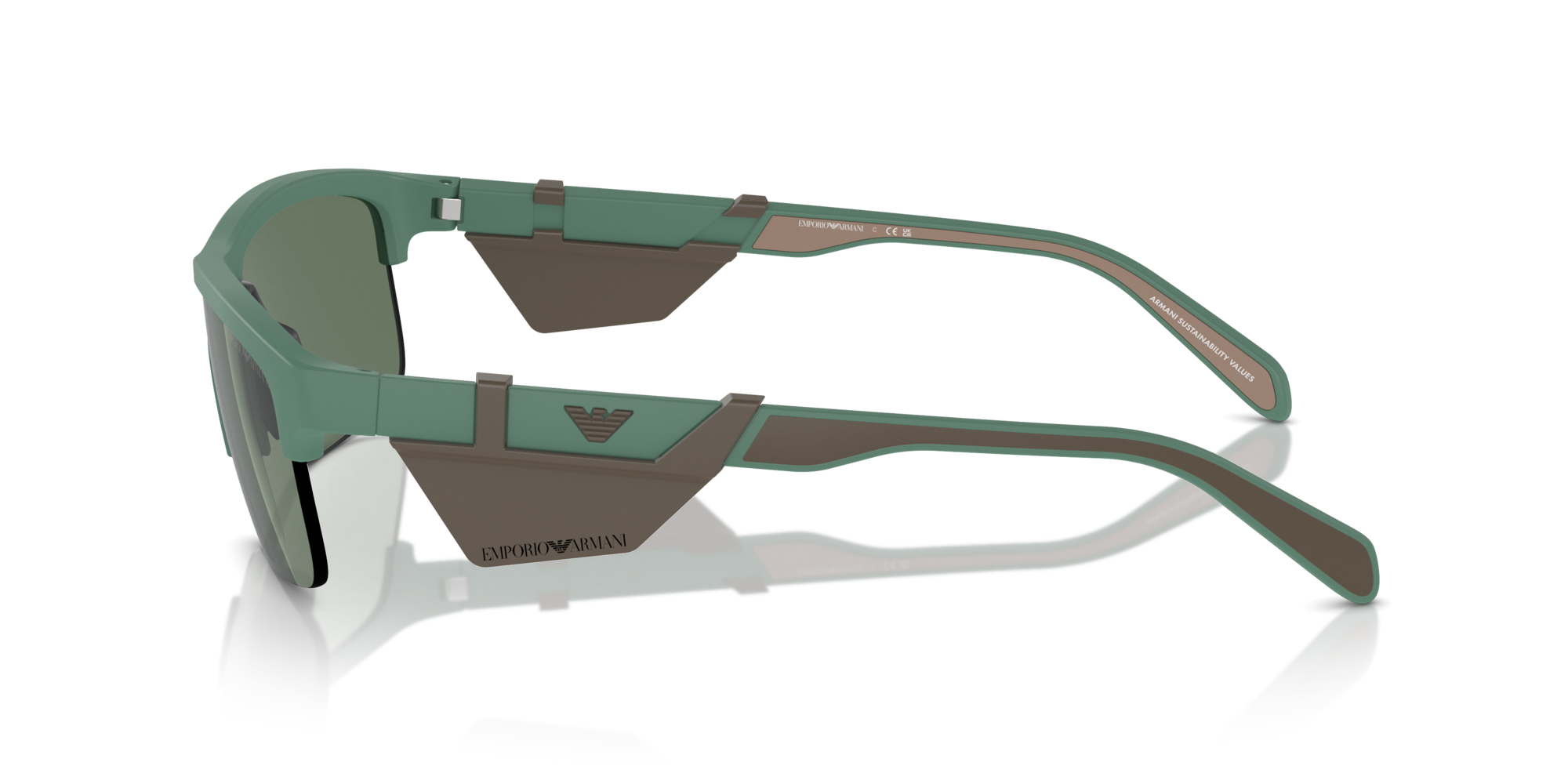 EMPORIO-4218/S 610276 MATTE ALPINE GREEN/DARK GREEN 35*135, Verd mat, hi-res image number 2
