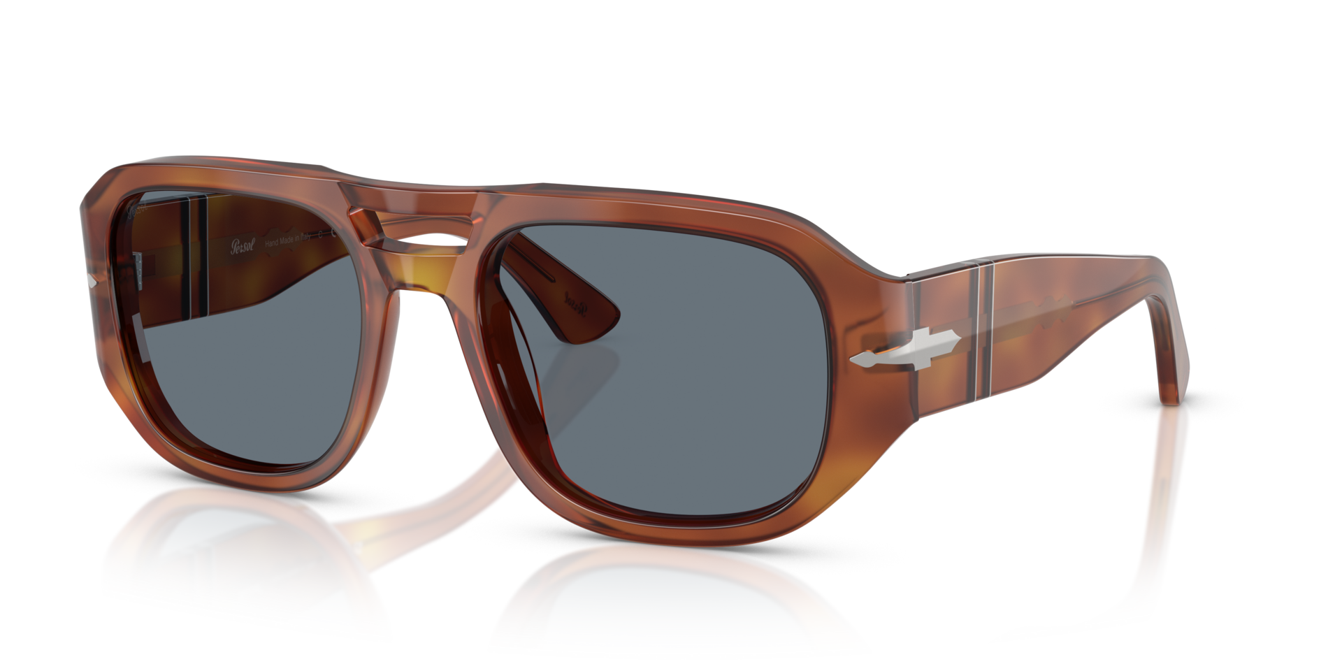 PERSOL-3373S/S 96/56 TERRA DI SIENA(LIGHT BLUE 53*20, , hi-res image number 0