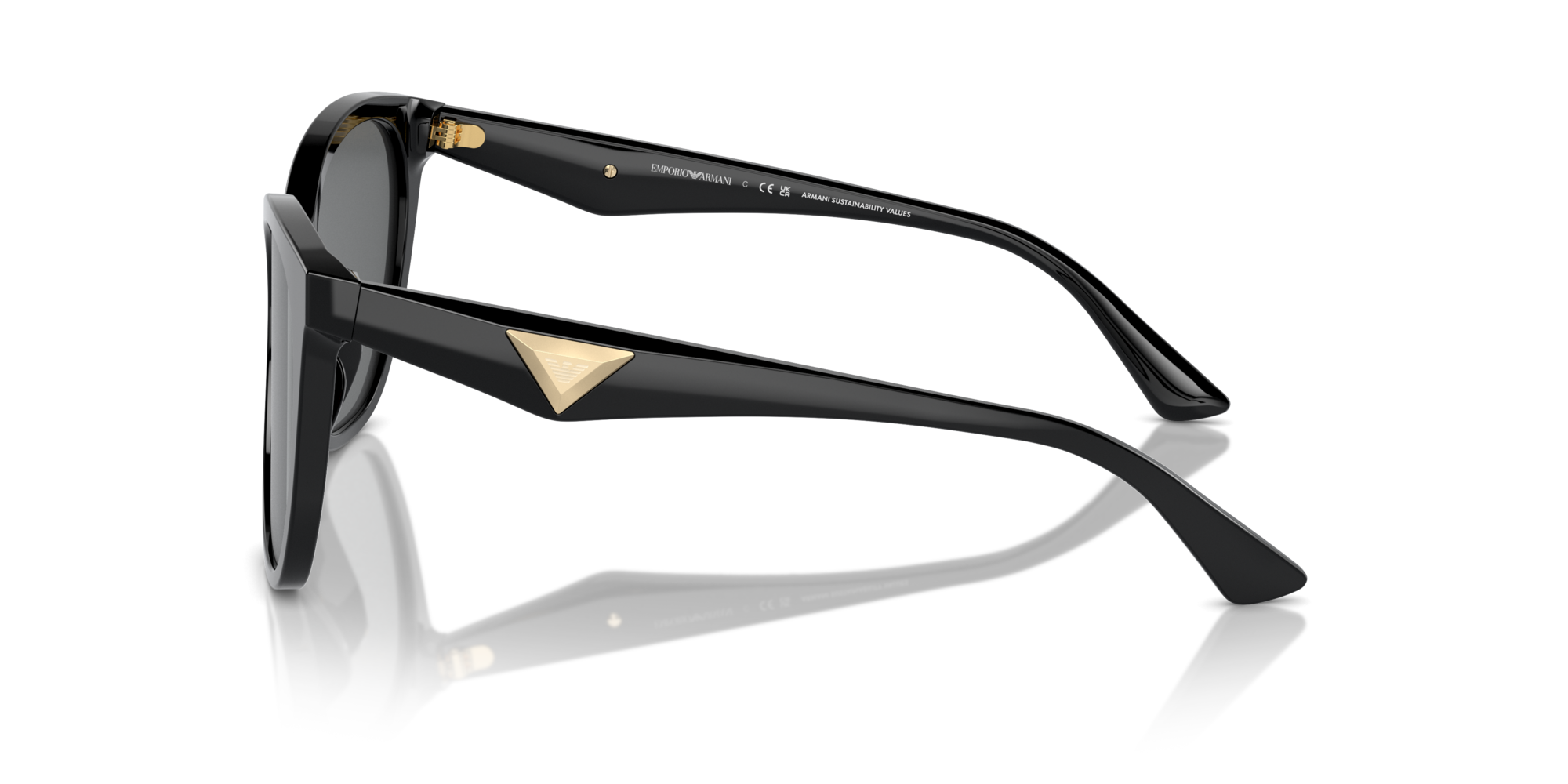 EMPORIO-4222U/S 501787 SHINY BLACK(DARK GREY 56*18, Negre, hi-res image number 2