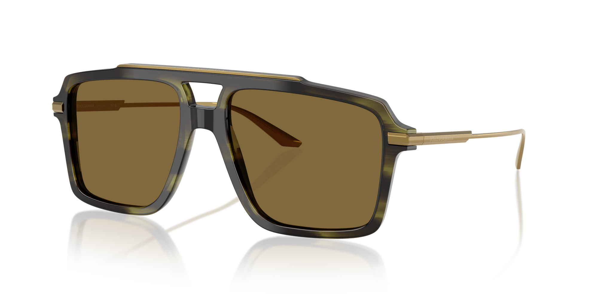 GABBANA-4477/S 3447S7 STRIPED OLIVE(BROWN 56*17, , hi-res image number 0