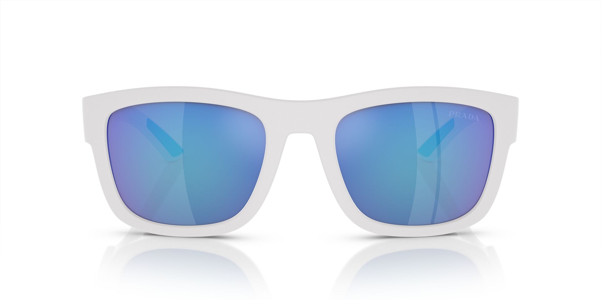 PRADA-SPORT-01ZS/S TWK08R WHITE RUBBER(LIGHT GREEN MIRROR BLUE 56*21, Goma blanc, hi-res image number 1