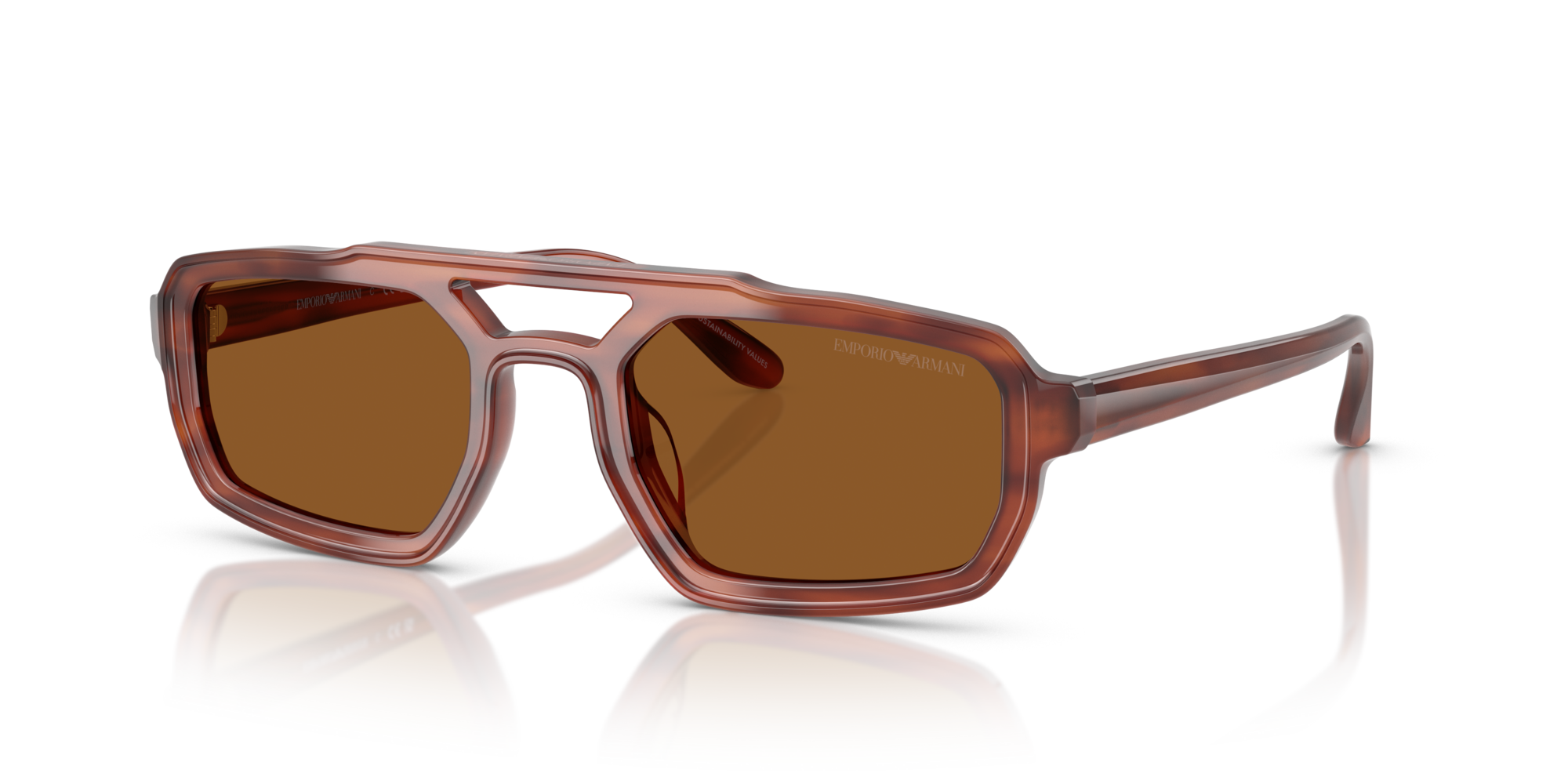 EMPORIO-4240U/S 620373 SHINY HAVANA BROWN(DARK BROWN 53*22, , hi-res image number 0