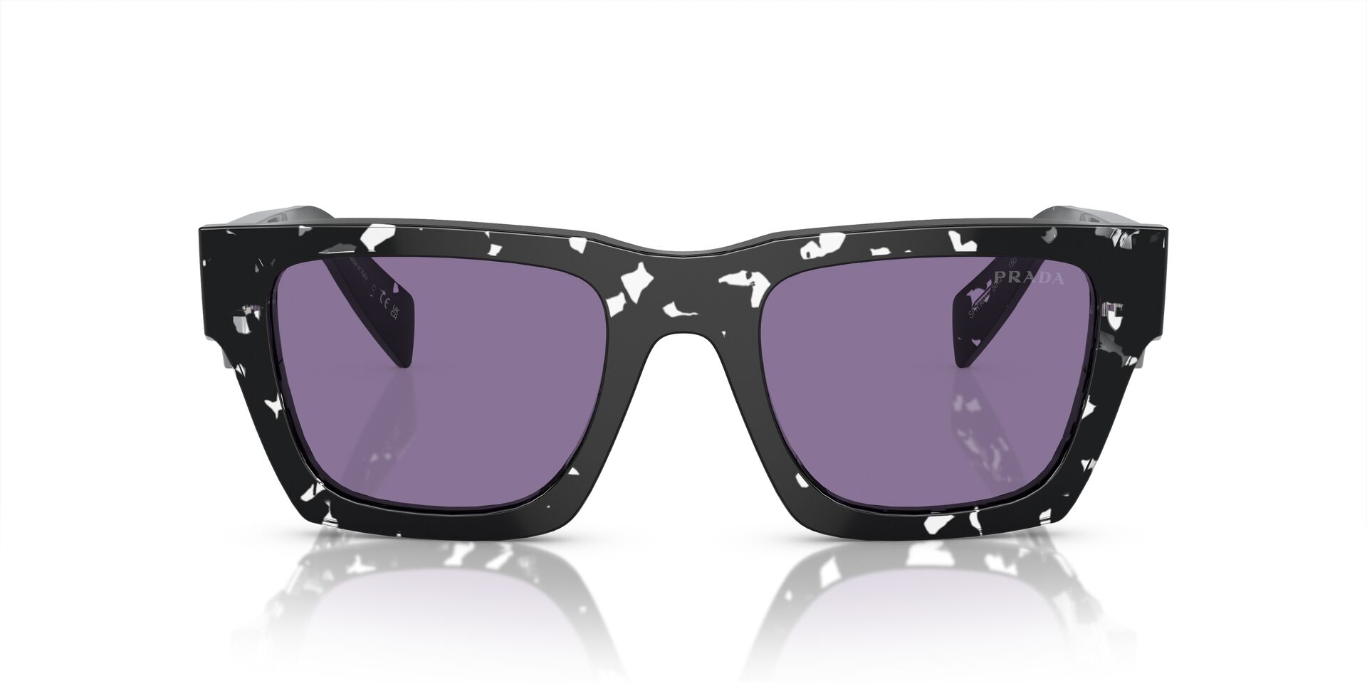 PRADA-A06S/S 15O50B TORTOISE BLACK CRYSTAL(VIOLET MIRROR INTERNAL SILVER 50*21, Negre | Transparent, hi-res image number 1