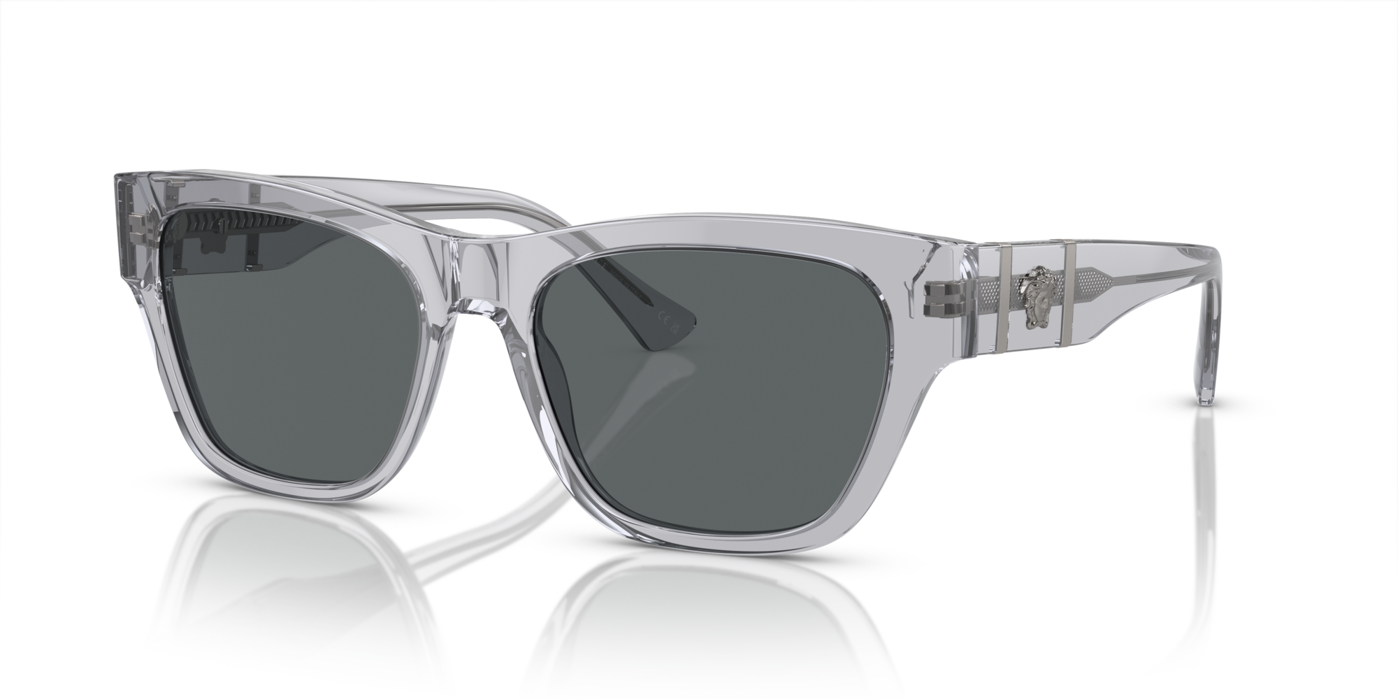 VERSACE-4457/S 543287 GREY TRANSPARENT(DARK GREY 55*18, , hi-res image number 0