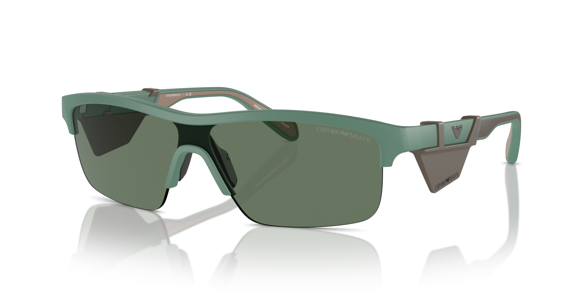 EMPORIO-4218/S 610276 MATTE ALPINE GREEN/DARK GREEN 35*135, Verd mat, hi-res image number 0